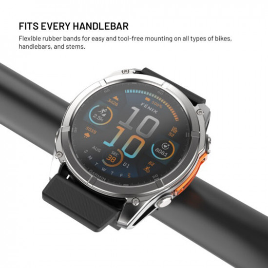 Fixed Bike Holder Dock (FIXDFG 22 BK) for Garmin 22mm / Gramin Edge Computer, with Mounting Elastic Bands Black Fixed Bike Holder Dock (FIXDFG 22 BK) for Garmin 22mm / Gramin Edge Computer, with Mounting Elastic Bands Black