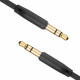 Fixed Audio Cable (FIXM AUX BK) 3.5mm Jack to 3.5mm Jack, Flat Design Gold plated Connectors, 1m Black Fixed Audio Cable (FIXM AUX BK) 3.5mm Jack to 3.5mm Jack, Flat Design Gold plated Connectors, 1m Black