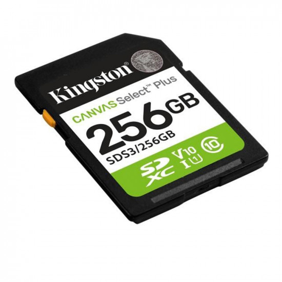 Kingston Memory Card Canvas Select Plus (SDS3/256GB) SDXC, 256GB, UHS I U1, V10, A1 Black Kingston Memory Card Canvas Select Plus (SDS3/256GB) SDXC, 256GB, UHS I U1, V10, A1 Black