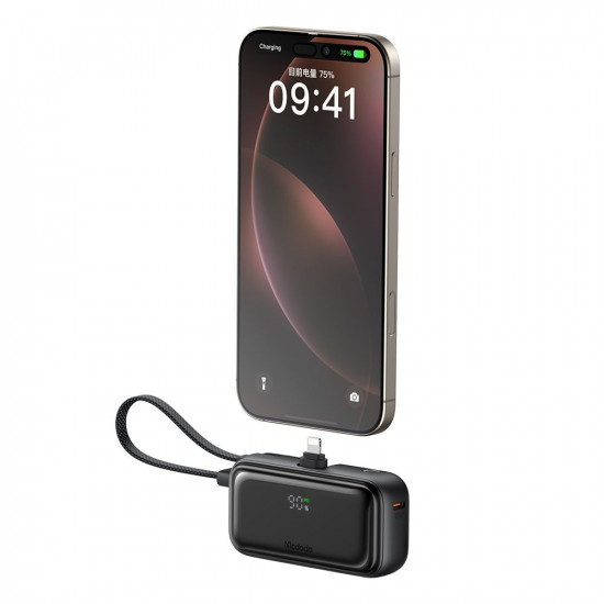Mcdodo Power Bank FreeKit Series (MC 7800) with Built in Cable & Connector Lightning, 5000mAh, 22.5W Black