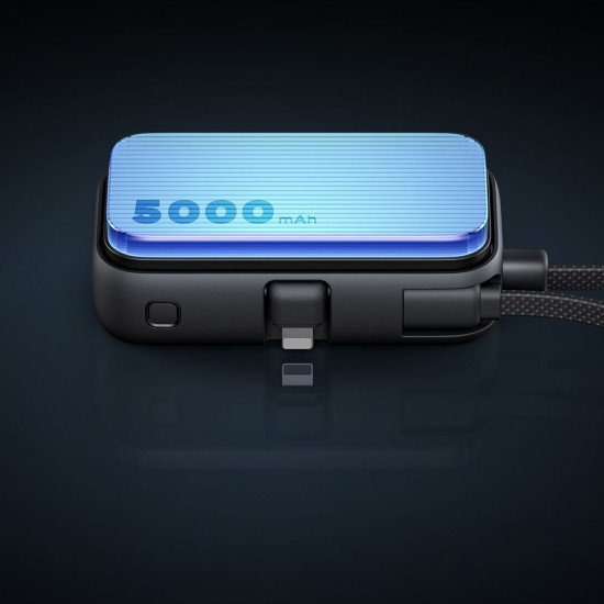 Mcdodo Power Bank FreeKit Series (MC 7800) with Built in Cable & Connector Lightning, 5000mAh, 22.5W Black