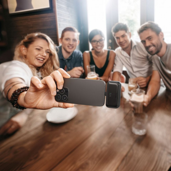 Mcdodo Power Bank FreeKit Series (MC 7800) with Built in Cable & Connector Lightning, 5000mAh, 22.5W Black