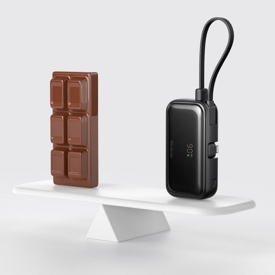 Mcdodo Power Bank FreeKit Series (MC 7800) with Built in Cable & Connector Lightning, 5000mAh, 22.5W Black