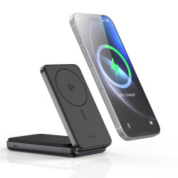 Mcdodo 2in1 Magnetic Power Bank (MC 6310) Foldable Phone Stand, Qi2, 10000mAh, 20W, LED Indicator Black