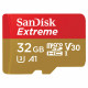 SanDisk Memory Card Extreme (SDSQXAF 032G GN6MA) with Adapter, MicroSDHC, 32GB, Class 10, Read 100MB/s, UHS I U3 Red SanDisk Memory Card Extreme (SDSQXAF 032G GN6MA) with Adapter, MicroSDHC, 32GB, Class 10, Read 100MB/s, UHS I U3 Red