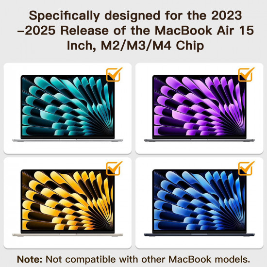 Techsuit VisionProX Anti Blue Light MacBook Air 15" (2023 / 2024) Matte Clear