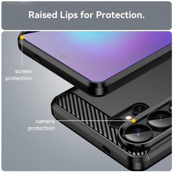 Techsuit Carbon Silicone Samsung Galaxy S26 Ultra Black Techsuit Carbon Silicone Samsung Galaxy S26 Ultra Black