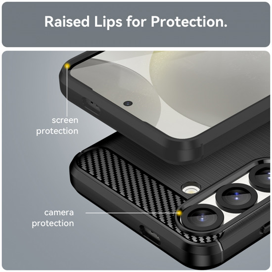 Techsuit Carbon Silicone Samsung Galaxy S26 Black