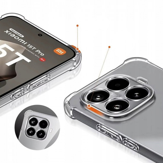 Techsuit Shockproof Clear Silicone Xiaomi 15T Pro Clear Techsuit Shockproof Clear Silicone Xiaomi 15T Pro Clear