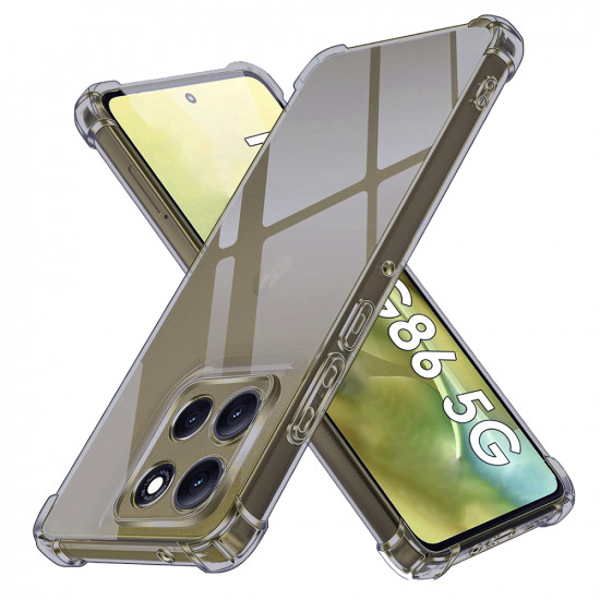 Techsuit Shockproof Clear Silicone Motorola Moto G86 Smoke Black Techsuit Shockproof Clear Silicone Motorola Moto G86 Smoke Black