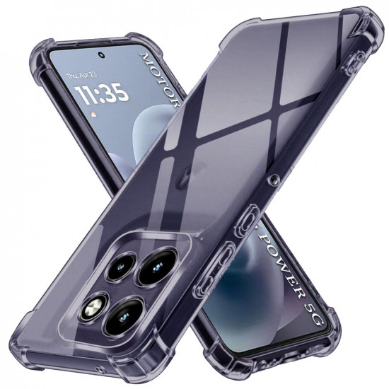 Techsuit Shockproof Clear Silicone Motorola Moto G86 Power Smoke Black Techsuit Shockproof Clear Silicone Motorola Moto G86 Power Smoke Black