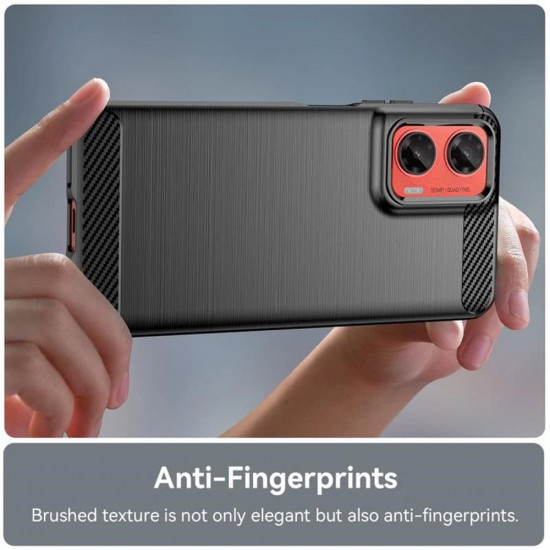 Techsuit Carbon Silicone Motorola Moto G06 / Moto G06 Power Black Techsuit Carbon Silicone Motorola Moto G06 / Moto G06 Power Black