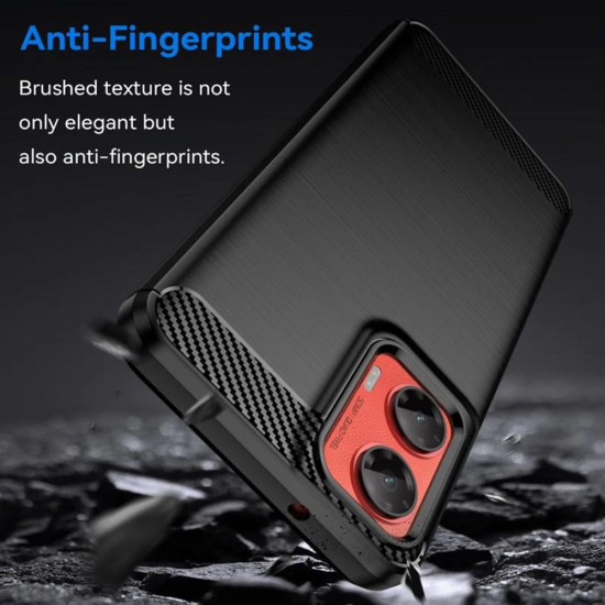 Techsuit Carbon Silicone Motorola Moto G06 / Moto G06 Power Black Techsuit Carbon Silicone Motorola Moto G06 / Moto G06 Power Black