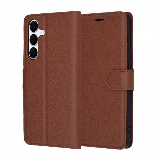 Techsuit Leather Folio Samsung Galaxy S25 FE Brown Techsuit Leather Folio Samsung Galaxy S25 FE Brown
