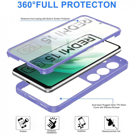 Techsuit ColorVerse 360 Series + Screen Protector Xiaomi Redmi 15 4G / Redmi 15 5G Pink Techsuit ColorVerse 360 Series + Screen Protector Xiaomi Redmi 15 4G / Redmi 15 5G Pink