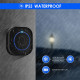 Techsuit Premium Wireless Doorbell Buzzzly (SU1) Waterproof, 38 Unique Tune, 4 Volume Levels, 5 Modes Music/Flash Black
