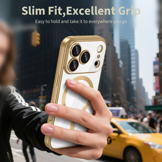 Techsuit Luxury Crystal MagSafe iPhone 17 Pro Max Orange