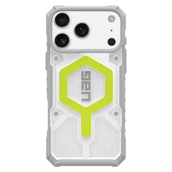 UAG Pathfinder Clear MagSafe iPhone 17 Pro Active Neon