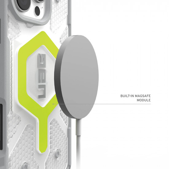 UAG Pathfinder Clear MagSafe iPhone 17 Pro Active Neon
