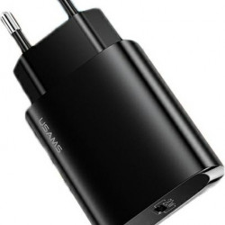 USAMS Wall Charger 1xUSB-C T39 20W PD3.0 Fast Charging black CC131TC01 (US-CC131)