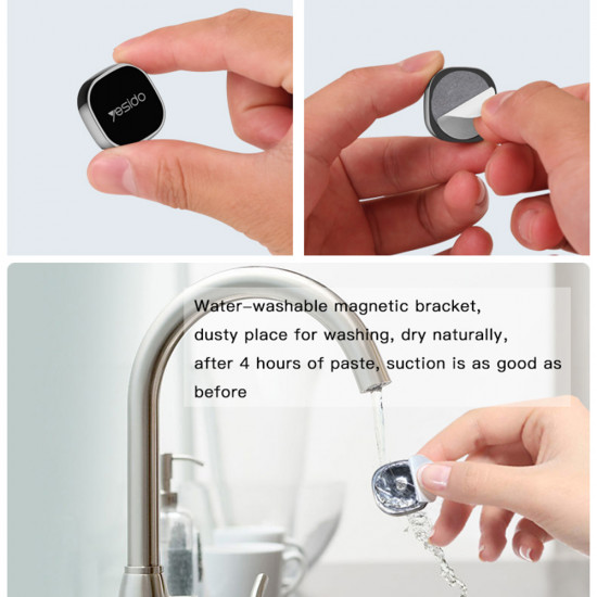 Yesido  Car Holder (C81)  Magnetic Grip, Multipurpose Features, for Dashboard  Space Gray