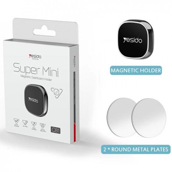 Yesido  Car Holder (C81)  Magnetic Grip, Multipurpose Features, for Dashboard  Space Gray