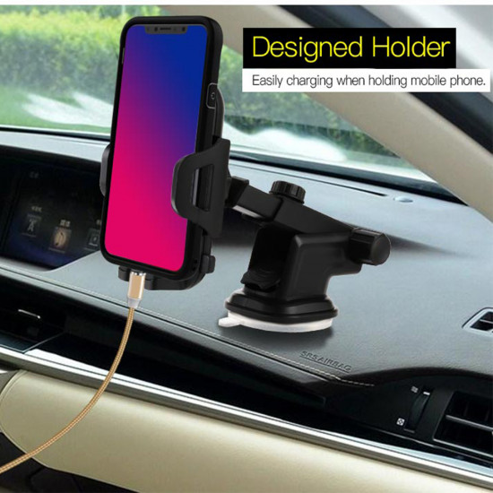 Yesido  Car Holder (C23)  Extendable Arm for Dashboard, Windshield  Black