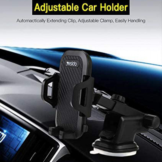 Yesido  Car Holder (C23)  Extendable Arm for Dashboard, Windshield  Black