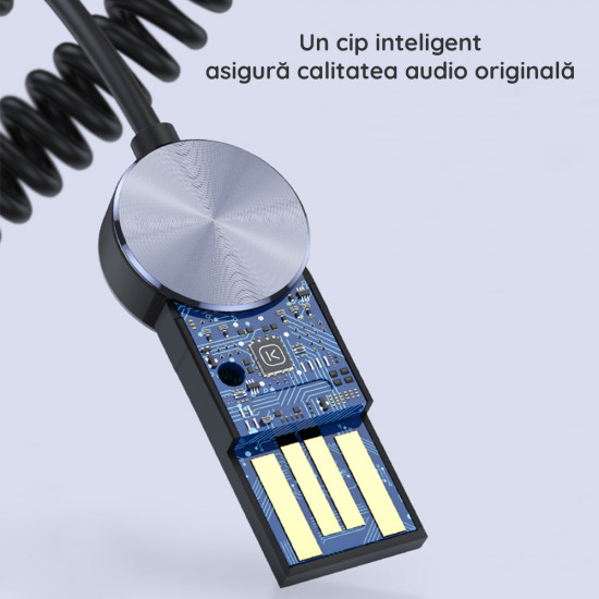 Yesido  Wireless Audio Receiver (YAU24)  Jack 3.5mm to Car Auxiliary  Black