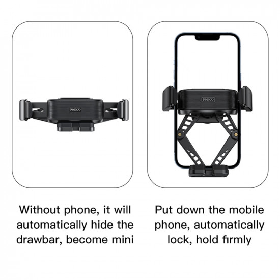 Yesido  Car Holder (C166)  Gravity Grip for Air Vent  Black