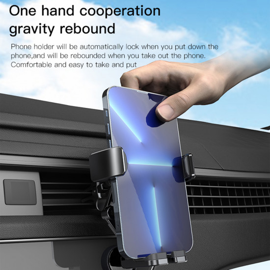 Yesido  Car Holder (C166)  Gravity Grip for Air Vent  Black