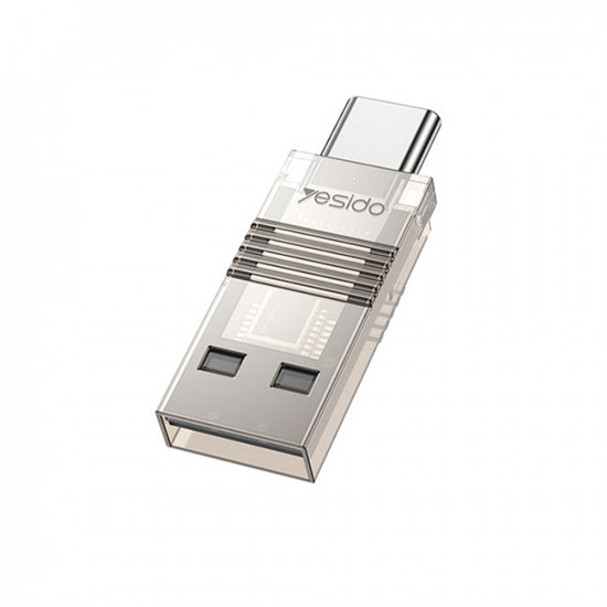 Yesido  Card Reader (GS21)  USB to Type C, TF Card, 480Mbps  Transparent