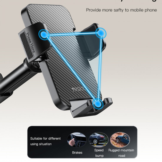 Yesido  Car Holder (C173)  for Windshield and Dashboard  Black