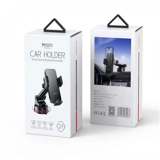 Yesido  Car Holder (C173)  for Windshield and Dashboard  Black