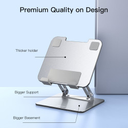 Yesido  Desk Holder (C185)  Foldable Design, Anti Slip Silicone, for Phone, Tablet 4.5  13@quot@  Silver