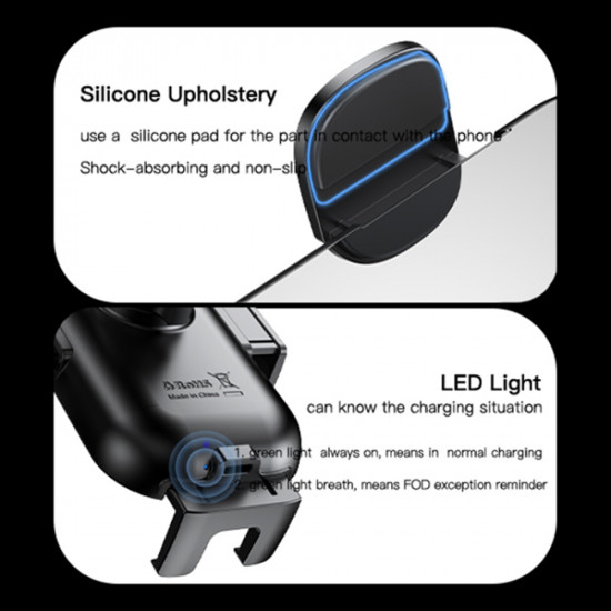 Yesido Car Holder with Wireless Charging (C197) for Windshield and Dashboard, 15W Black Yesido Car Holder with Wireless Charging (C197) for Windshield and Dashboard, 15W Black