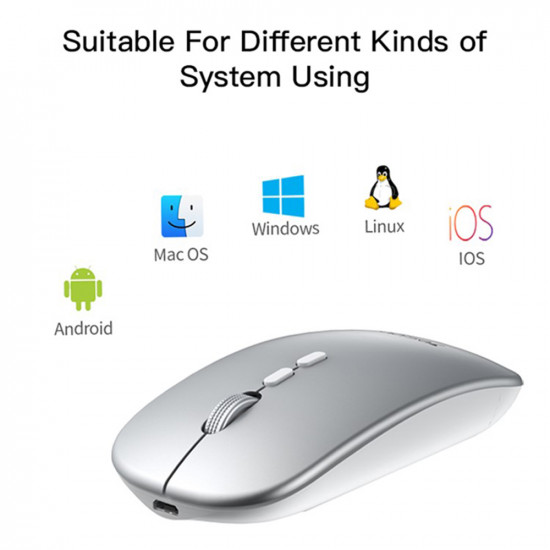 Yesido  Wireless Mouse (KB15)  800/1200/1600DPI, 2.4G Connection  Silver