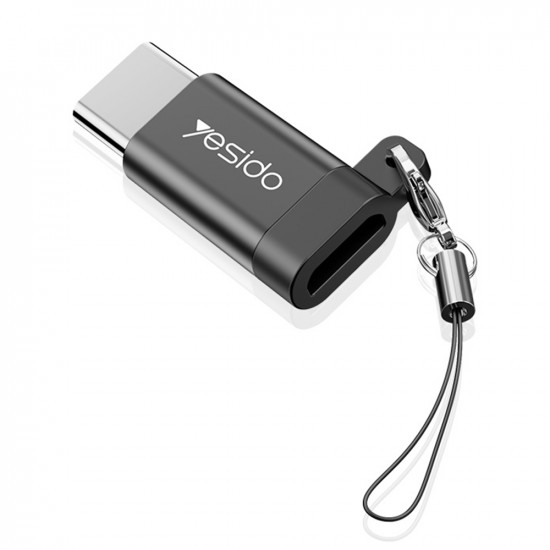 Yesido  OTG Adapter (GS04)  Micro USB to Type C, Plug & Play, 480Mbps  Black