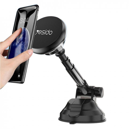 Yesido  Car Holder (C41)  Extendable Arm, 360Β° Rotation Angle, for Dashboard, Windshield  Black