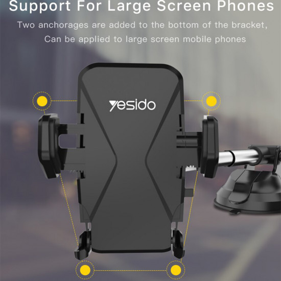 Yesido  Car Holder (C40)  Extendable Arm for Dashboard, Windshield  Black