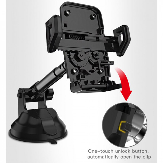 Yesido  Car Holder (C40)  Extendable Arm for Dashboard, Windshield  Black