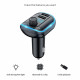 Yesido FM Modulator with Car Charger (Y44) 2xUSB A, with LED Display, RGB Light, 3.1A Black Yesido FM Modulator with Car Charger (Y44) 2xUSB A, with LED Display, RGB Light, 3.1A Black