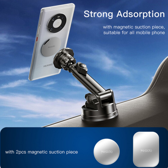 Yesido  Car Holder (C160)  for Dashboard, Air Vent, 360 Degree Multi Angle Adjustment  Black