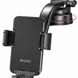 Yesido  Car Holder (C172)  for Windshield and Dashboard, 360 degree rotation  Black