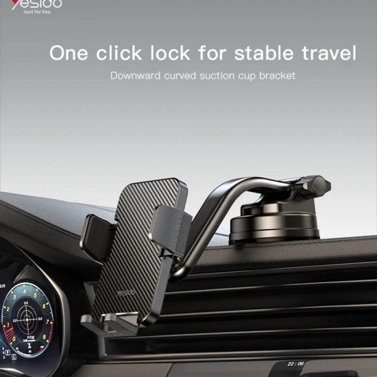 Yesido Car Holder (C172) for Windshield and Dashboard, 360 degree rotation Black Yesido Car Holder (C172) for Windshield and Dashboard, 360 degree rotation Black