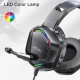 Yesido  Wired Headphones (EK01)  for Gaming, Jack 3.5mm, with Microphone, RGB LED Lights  Black