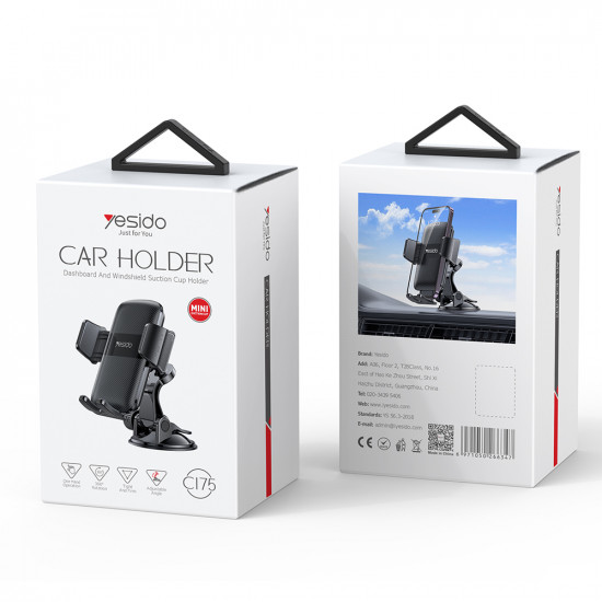 Yesido Car Holder (C175) Gravity Grip for Dashboard and Windshield Black Yesido Car Holder (C175) Gravity Grip for Dashboard and Windshield Black