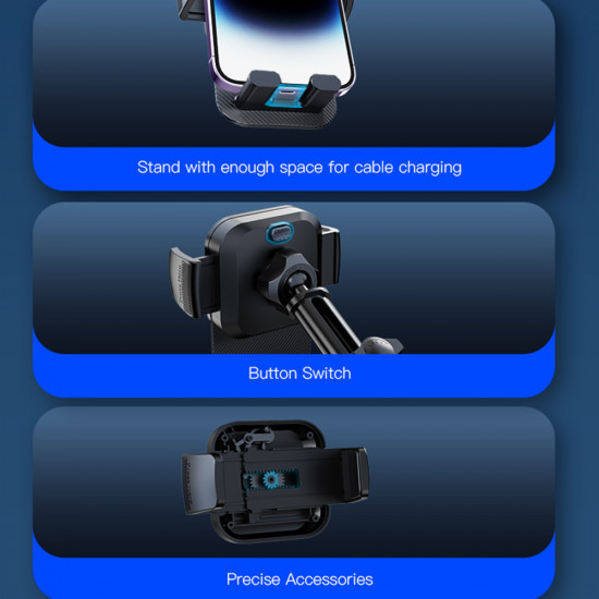 Yesido  Car Holder (C174)  for Windshield and Dashboard  Black