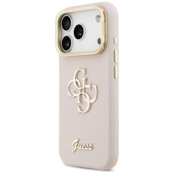 Guess Grained Big 4G & Stand Camera Case for iPhone 17 Pro Pink
