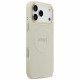 Case Guess Peony Hot Stamp MagSafe for iPhone 17 Pro Max beige